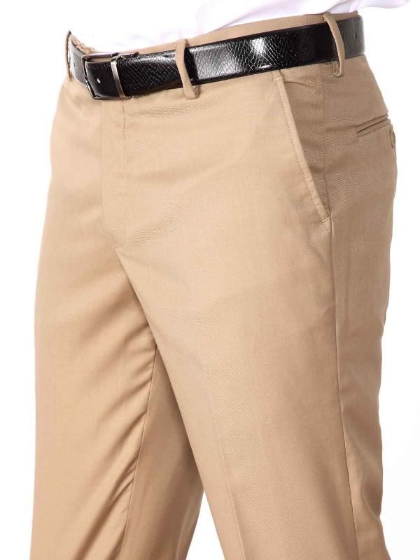 Piatto Khaki Slim Fit Blended Trousers