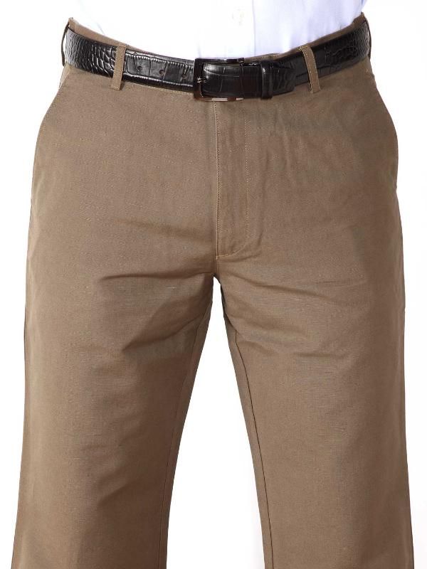 Portofino Olive Classic Fit Blended Trousers