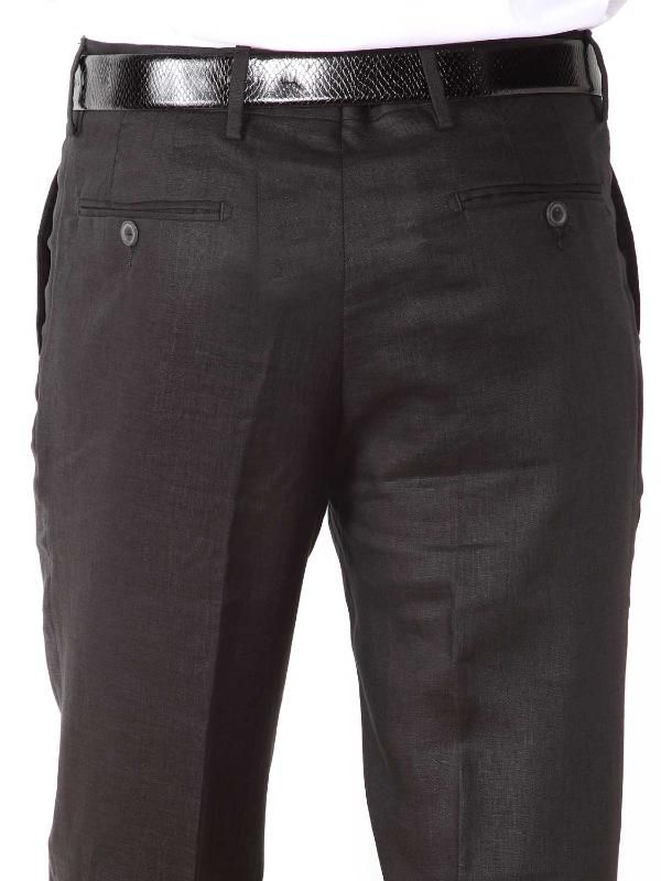 Black Sharp Tailored Linen Pant  Nique Clothing