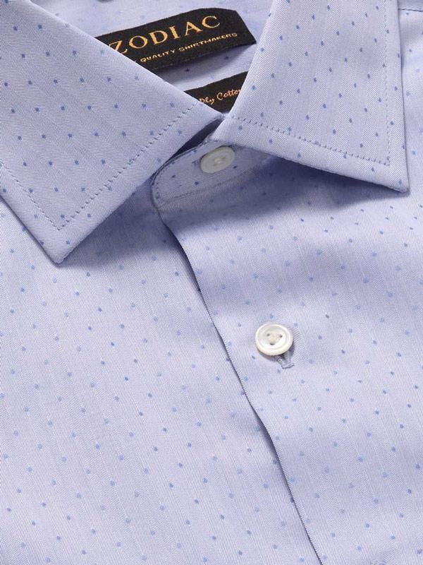 Antonello Sky Solid Full sleeve single cuff Tailored Fit Classic Formal Cotton Shirt