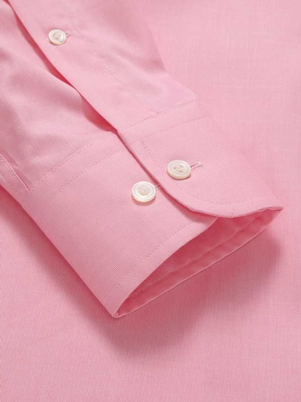 Carulli Pink Check Full sleeve single cuff Classic Fit Classic Formal Cotton Shirt