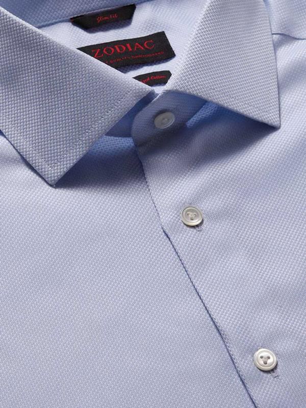 Buy Cione Sky Cotton Slim Fit Formal Solid Shirt | Zodiac