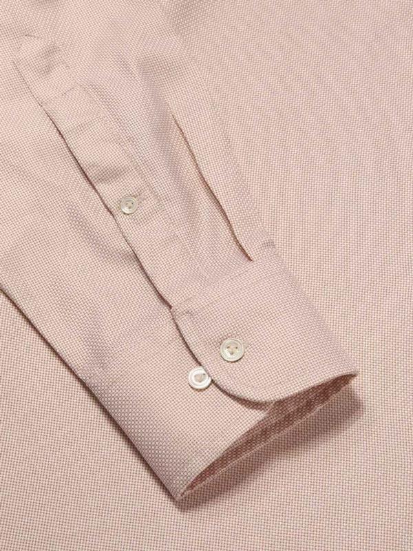 Cione Cream Check Full sleeve single cuff Classic Fit Classic Formal Cotton Shirt
