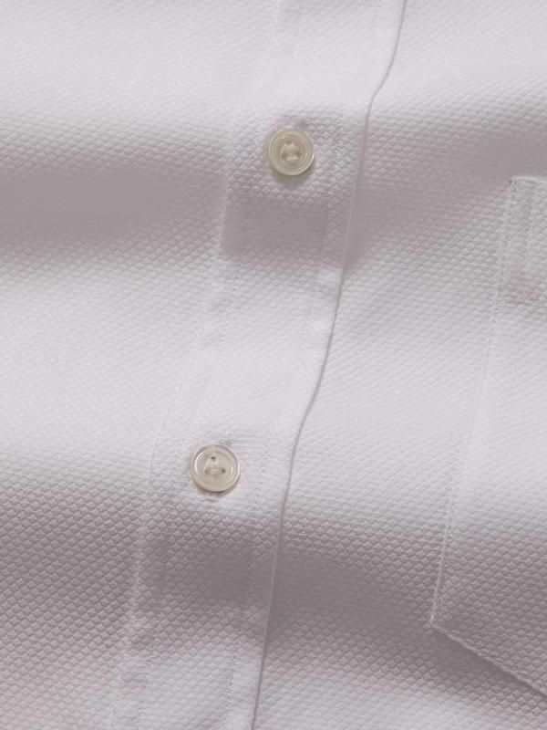 Buy Cione White Cotton Classic Fit Formal Checks Shirt | Zodiac