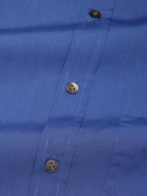 Fil A Fil Ink Solid Full sleeve single cuff Classic Fit Semi Formal Dark Cotton Shirt