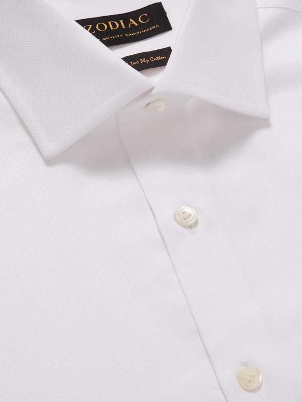 Buy Structure White Cotton Tailored Fit Formal Solid Shirt | Zodiac