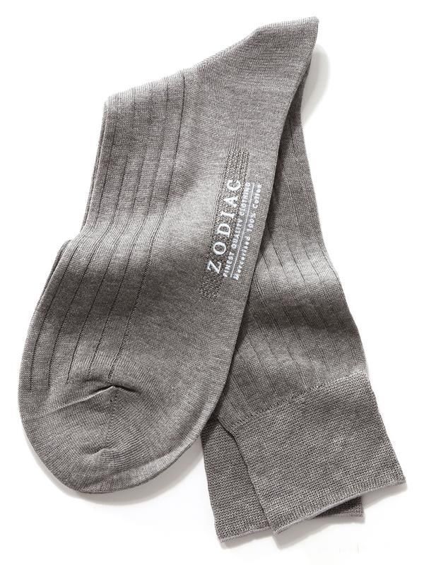 Moderena Melange Light Grey Rib Cotton Socks