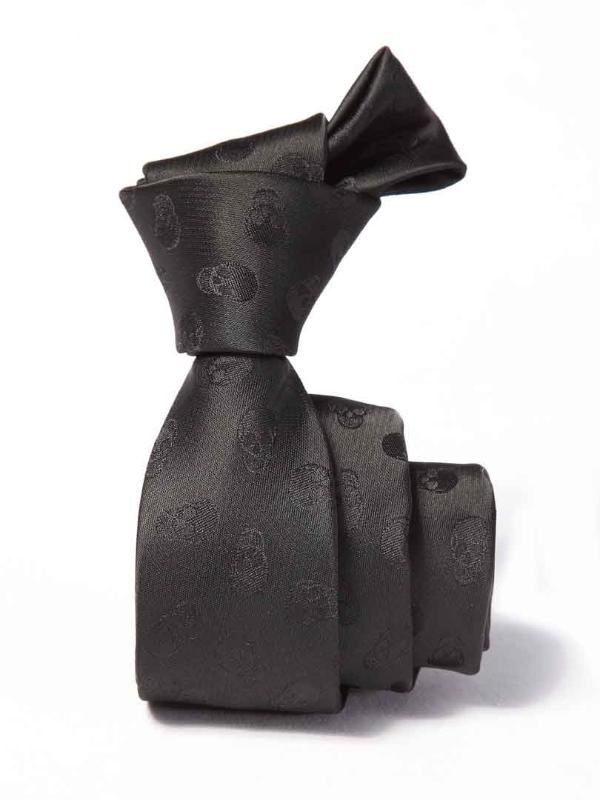 ZT-229 Solid Black Polyester Skinny Tie