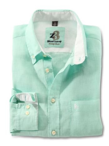 Coronado Jade Solid Full sleeve single cuff   Linen Shirt