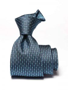 Campania Slim Structure Solid Dark Blue Classic Silk Tie