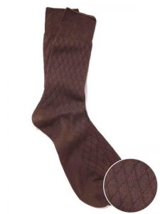 moderna checks brown socks
