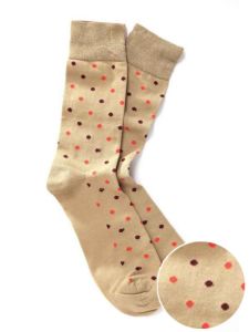 z3 beige brown dots cotton socks