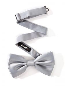 zod assort silver polyester bow ties