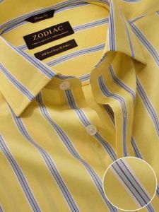 vivace stripe yellow cotton shirts