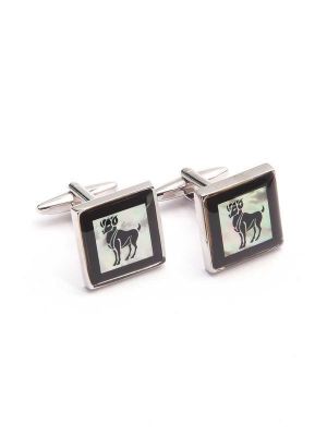 Black & White Birth Sign Mother of Pearl Cufflinks