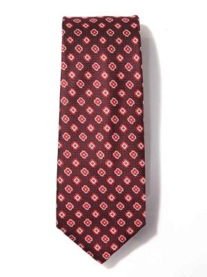 Kingcrest Slim Minimal Medium Maroon Polyester Tie