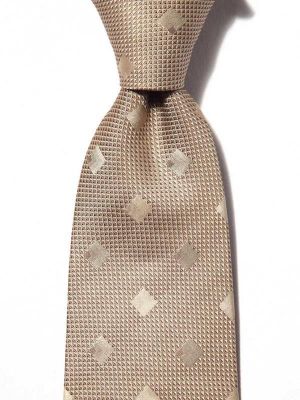 Bartoli All Over Medium Beige Silk Tie