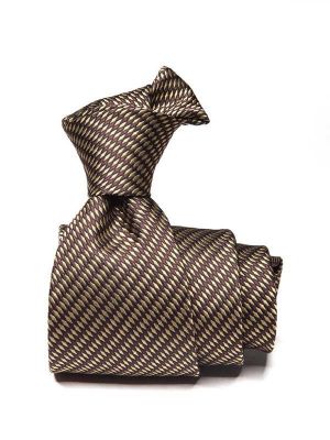 Bartoli Structure Solid Dark Beige Silk Tie