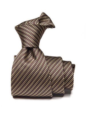 Bartoli Structure Solid Dark Beige Silk Tie