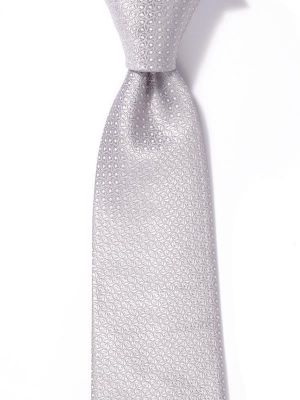 Campania Structure Solid Light Grey Silk Tie