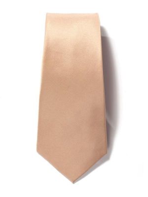 Creme Solid Medium Beige Silk Tie
