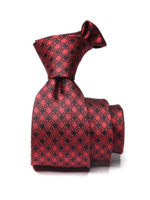 Florentine Minimal Medium Red Silk Tie
