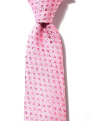 Kingcrest Slim Minimal Medium Pink Polyester Tie