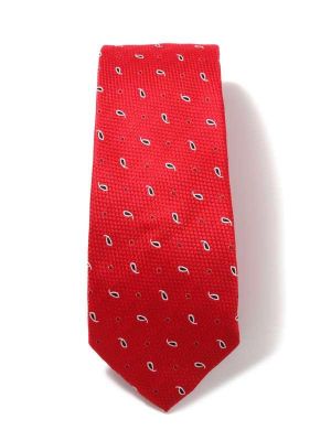 Kingcrest Slim Minimal Dark Red Polyester Tie
