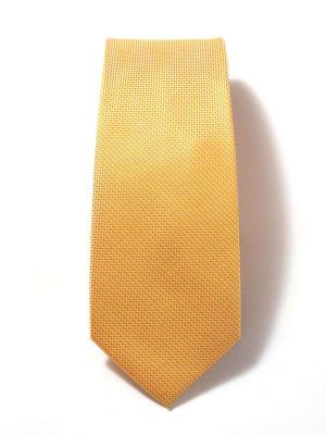 Kingcross Structure Solid Orange Polyester Tie