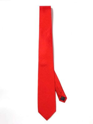 Kingston Slim Plain Solid Dark Red Polyester Tie