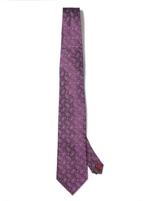 Panaro Paisleys Dark Purple Silk Tie