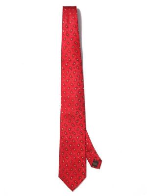 Panaro Paisleys Dark Red Silk Tie