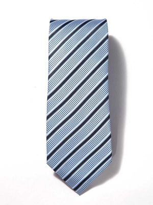 Sicilia Striped Medium Blue Silk Tie