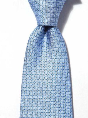 Verona Structure Solid Medium Blue Silk Tie