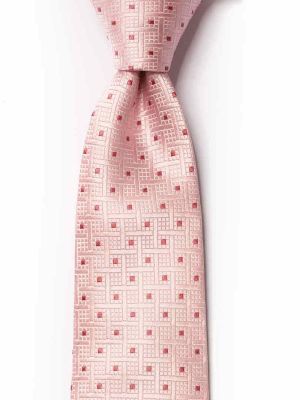 Verona Minimal Light Pink Silk Tie
