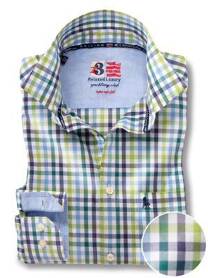 Bogota Lime Check Full Sleeve Tailored Fit Casual Cotton Shirt