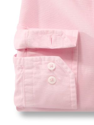 Murren Garment Dyed Pink Solid Full Sleeve Tailored Fit Casual Cotton Shirt
