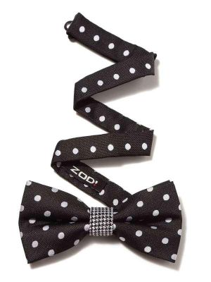 ZBT-30 Dots Black Polyester Tie