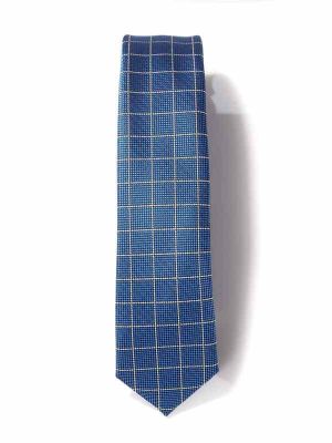 ZT-297 Checks Blue Polyester Tie