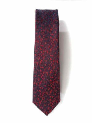 ZT-301 Structure Solid Maroon Polyester Tie