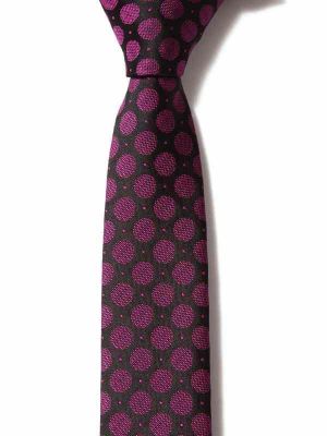ZT-304 Dots Purple Polyester Tie