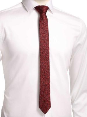 ZT-252 Structure Solid Red Polyester Tie