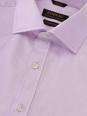 Antonello Lilac Solid single cuff Classic Fit Classic Formal Cotton Shirt