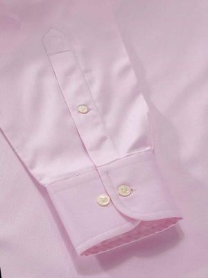 Antonello Pink Solid Full sleeve single cuff Classic Fit Classic Formal Cotton Shirt