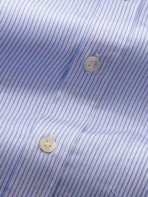 Barboni Sky Striped Full sleeve single cuff Classic Fit Classic Formal Cotton Shirt