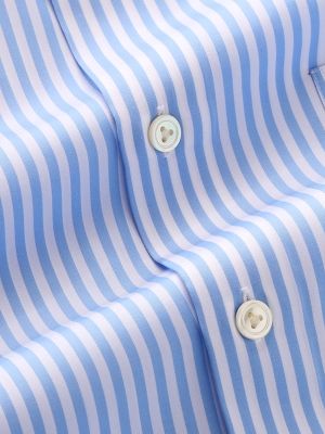 Barboni Sky Striped Full sleeve single cuff Tailored Fit Formal Cotton Shirt