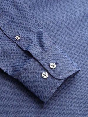 Buy Carletti Navy Cotton Tailored Fit Formal Solid Shirt | Zodiac