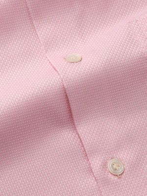 Cione Pink Solid Full sleeve double cuff Tailored Fit Classic Formal Cotton Shirt