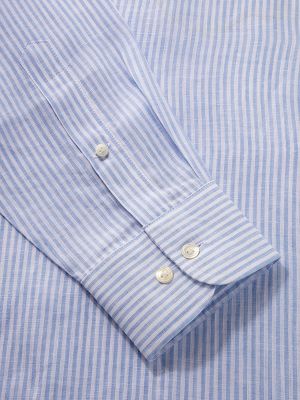 Buy Positano Sky Linen Classic Fit Formal Striped Shirt | Zodiac