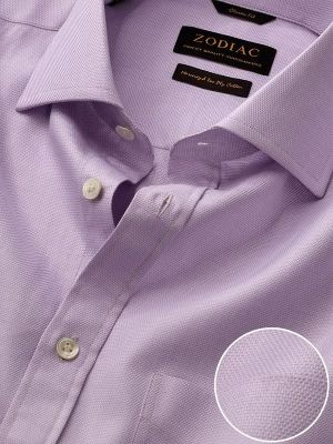 Marinetti Lilac Solid Full sleeve single cuff Classic Fit Classic Formal Cotton Shirt